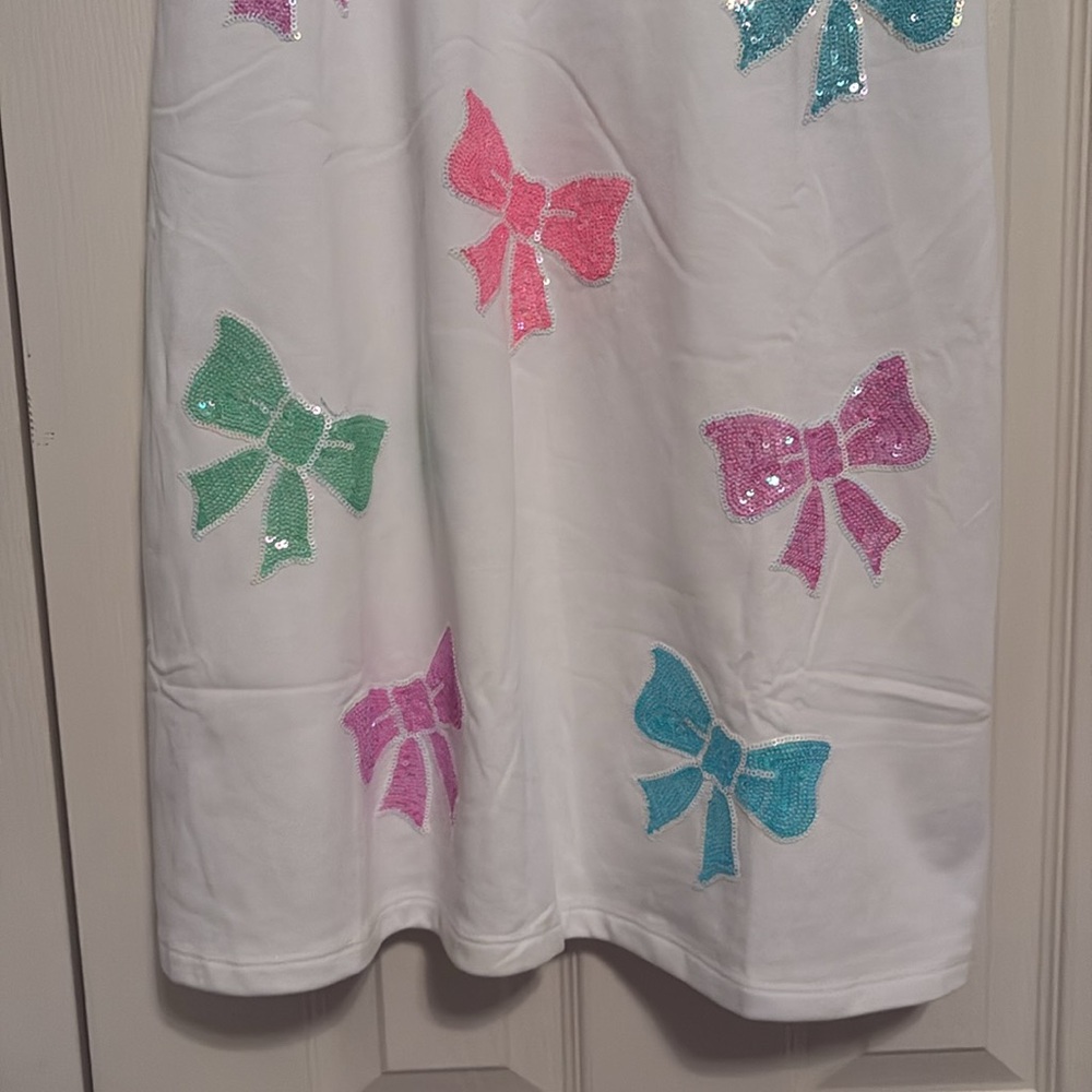 NWOT sequin bow dress - Picture 2 of 6